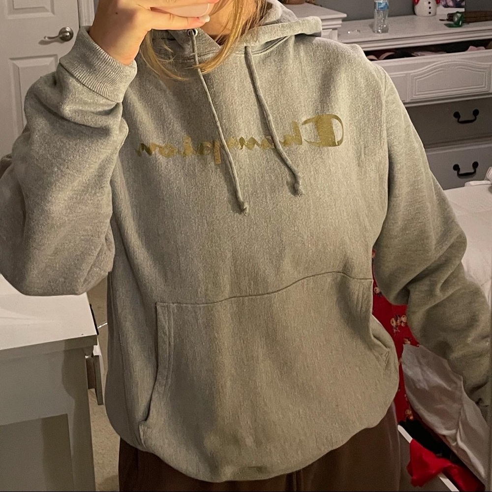 Size small grey champion sweatshirt